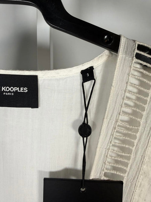 The Kooples Ladder Trim Cotton Lace Dress US Size Large / FR 3 NWT $345