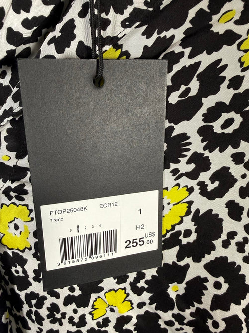 The Kooples Floral Tie Neck Blouse 100% Viscose US Size Small / FR 1 NWT $255