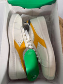 Diadora Game L Low White Golden Rod Leather Sneakers Size US 6 / EU 36.5 NWB
