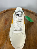 Diadora Game L Low White Golden Rod Leather Sneakers Size US 6 / EU 36.5 NWB