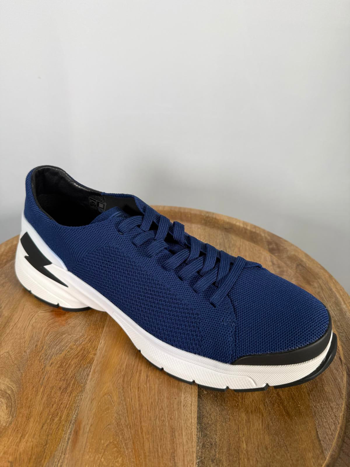 Neil Barrett Bolt Lace-Up Men's Sneaker Blue Size US 12 / EU 45 NWB $600