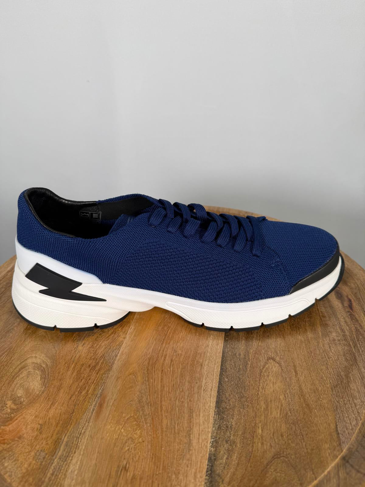 Neil Barrett Bolt Lace-Up Men's Sneaker Blue Size US 12 / EU 45 NWB $600