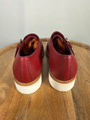 Santoni Made In Italy Red Leather Double Monk Strap Shoe US 5 / EU 35 NWB $900