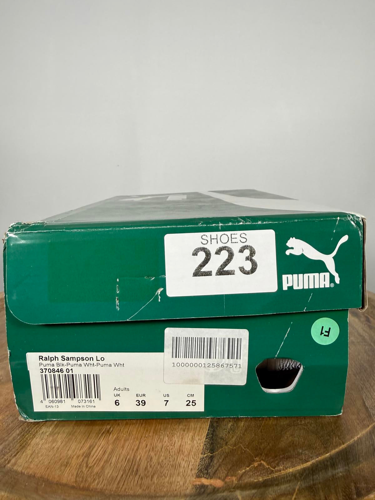 Puma Ralph Sampson Lo Black White Men’s Sneaker Size US 7 / EU 39 NWB