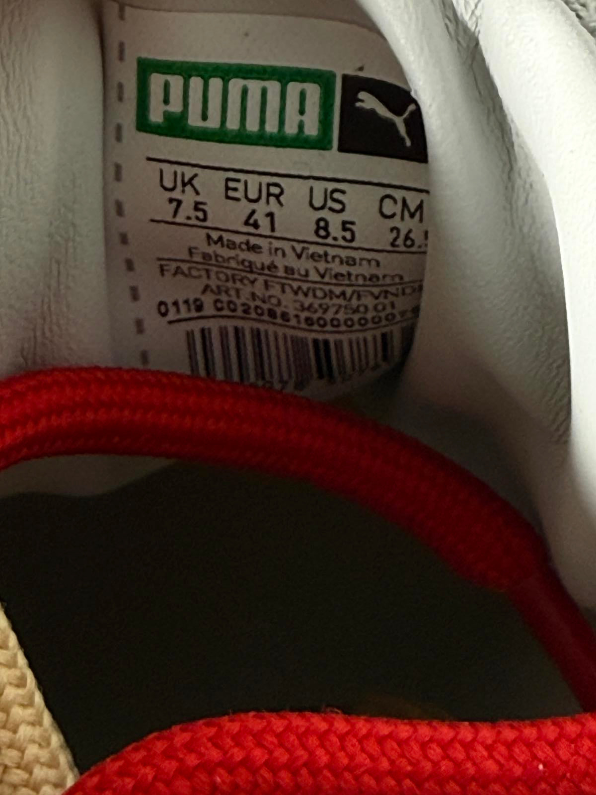 Puma Project HANSEN Kobenhavn Sneakers White Black Red US Men’s 8.5 / EU 41 NWB