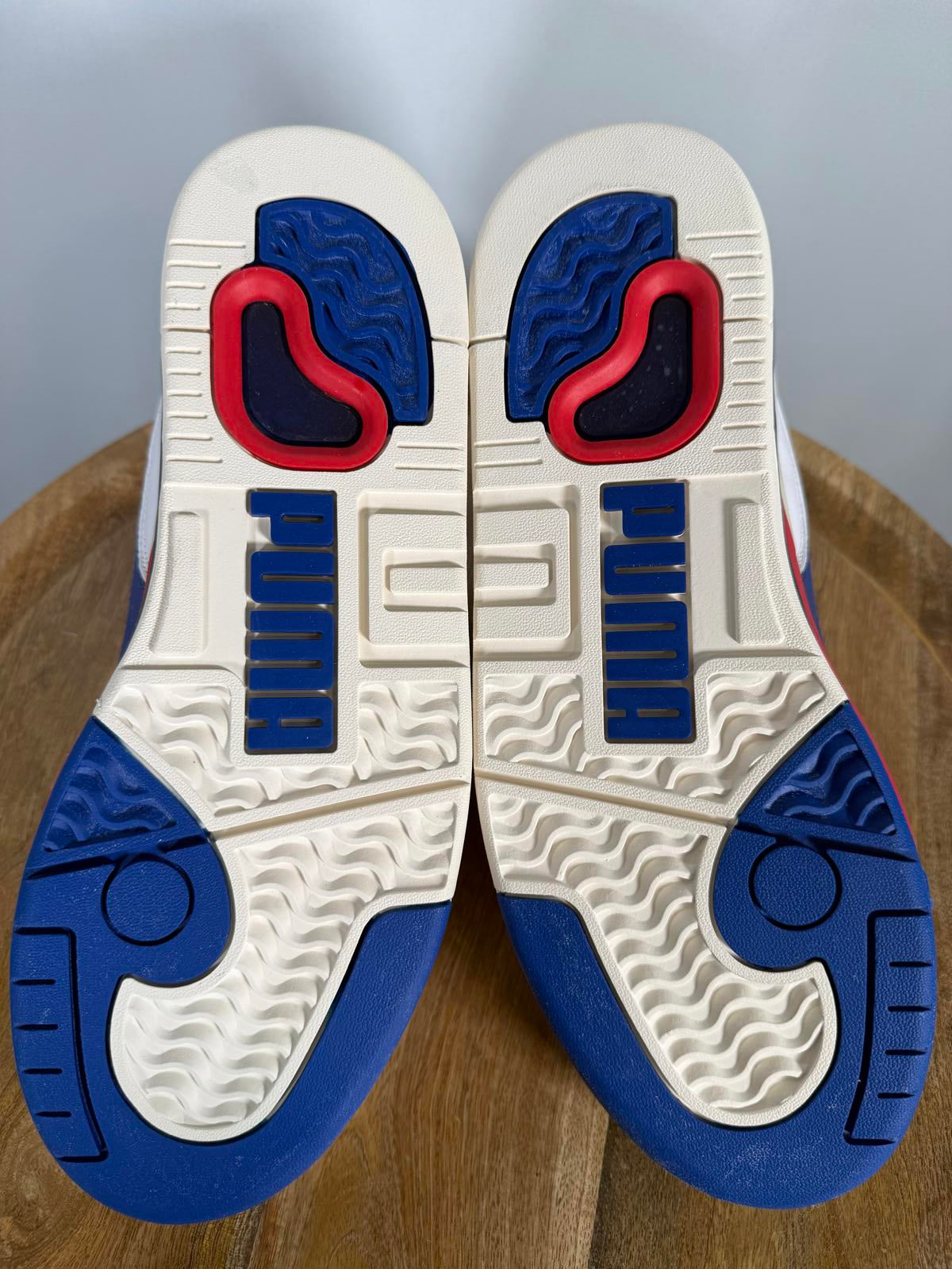 Puma Rebound Retro Low Top Sneaker White Blue Red Men's US Size 9 / EU 42 NWB