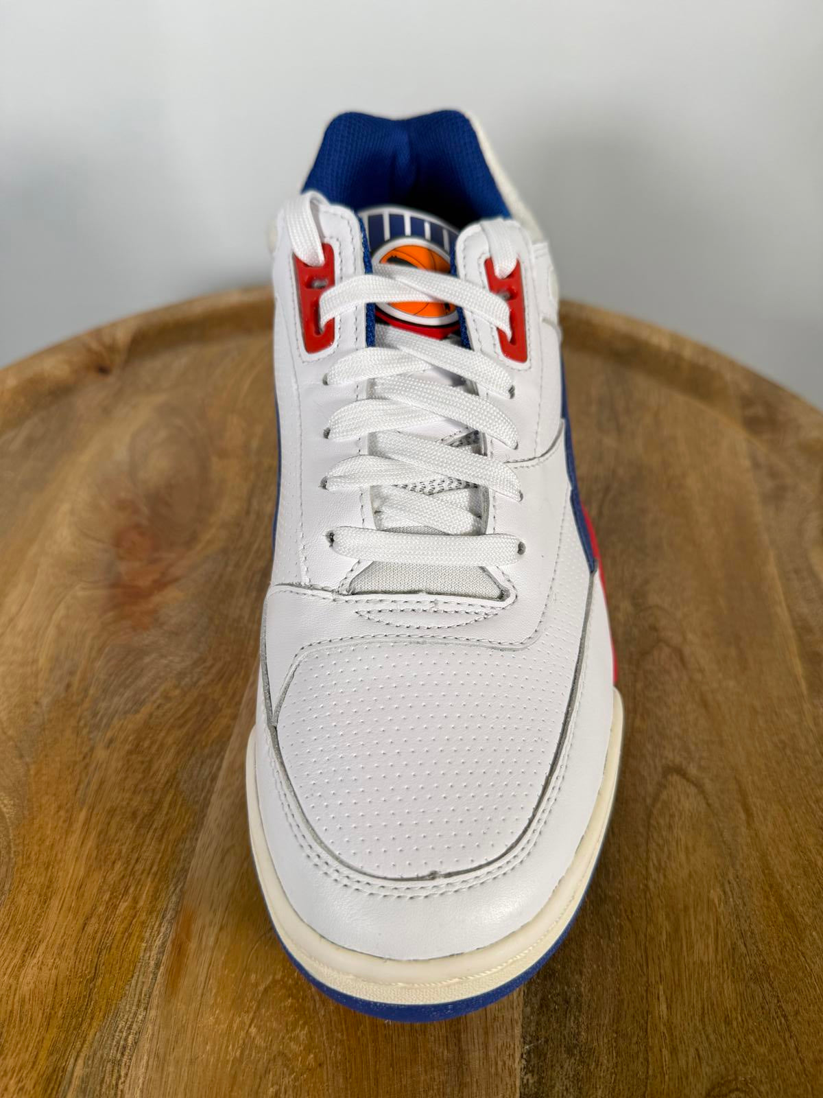 Puma Rebound Retro Low Top Sneaker White Blue Red Men's US Size 9 / EU 42 NWB
