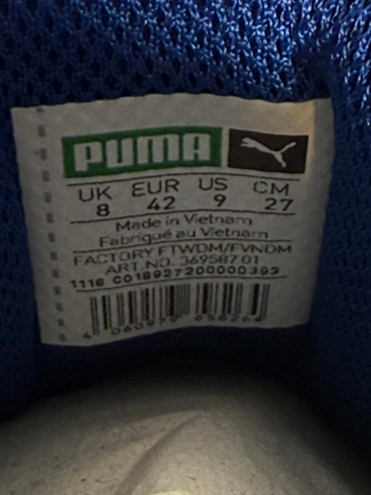 Puma Rebound Retro Low Top Sneaker White Blue Red Men's US Size 9 / EU 42 NWB