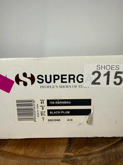 Superga Rubber Ankle Boots Black Plum Women's US 9.5 / EU 41 NWB