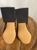 French Connection Toni Boot Brown / Black Snake Print US Size 6 NWB