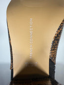 French Connection Toni Boot Brown / Black Snake Print US Size 7.5 NWB
