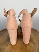 NWB Sun Stone Estrella Blush Faux Suede Platform Pumps Women's Size 10