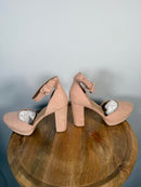 NWB Sun Stone Estrella Blush Faux Suede Platform Pumps Women's Size 10