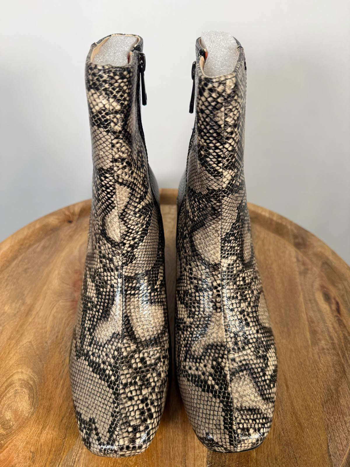 French Connection Toni Block Heel Boot Soft Truffle Charcoal US 7.5 / EU 38 NWB