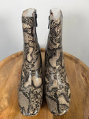 French Connection Toni Block Heel Boot Soft Truffle Charcoal US 7.5 / EU 38 NWB