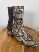 French Connection Toni Block Heel Boot Soft Truffle Charcoal US 7.5 / EU 38 NWB