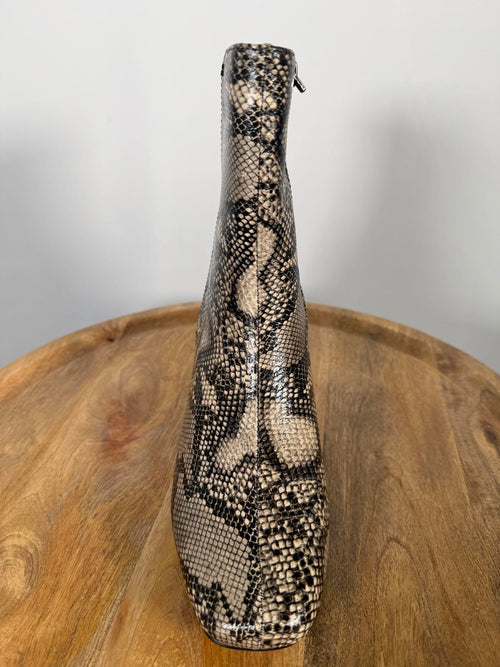 French Connection Toni Block Heel Boot Soft Truffle Charcoal US 7.5 / EU 38 NWB