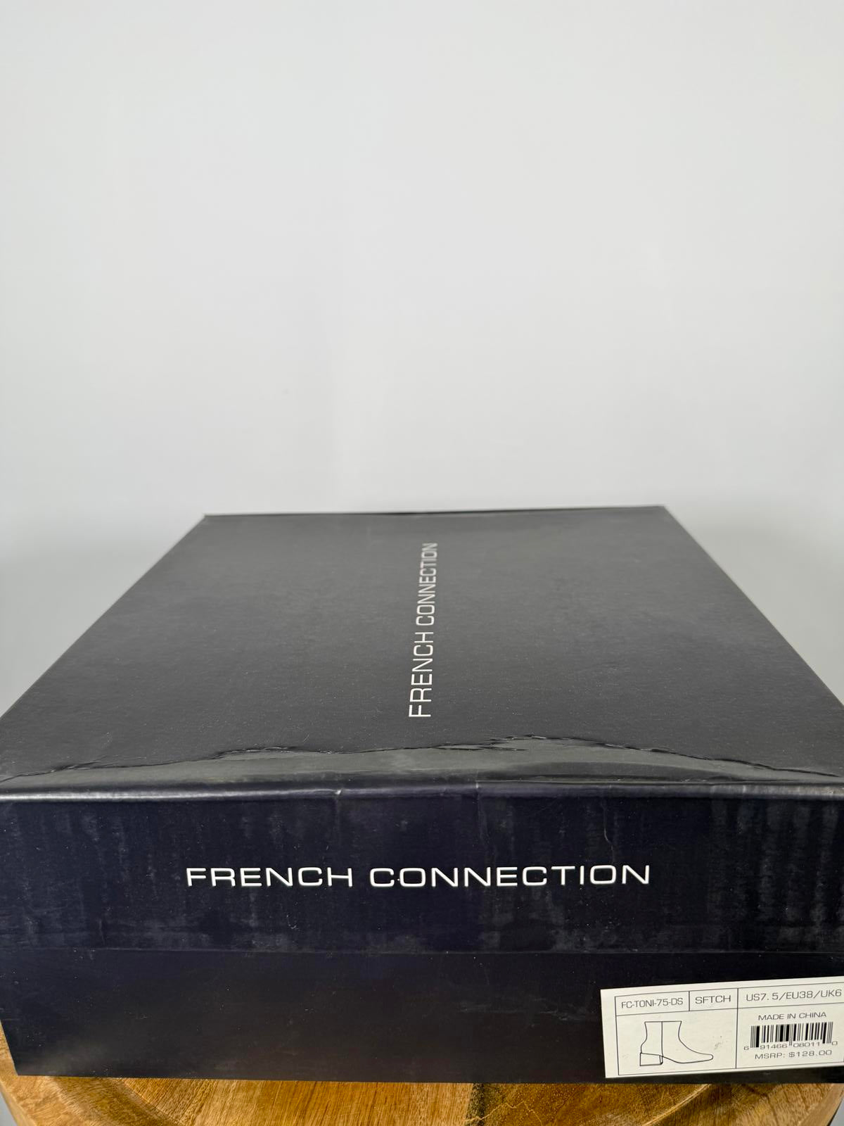 French Connection Toni Block Heel Boot Soft Truffle Charcoal US 7.5 / EU 38 NWB