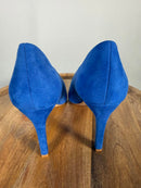 French Connection Royal Blue Suede Pointed Toe Heels Pumps Women’s US 10 NWB