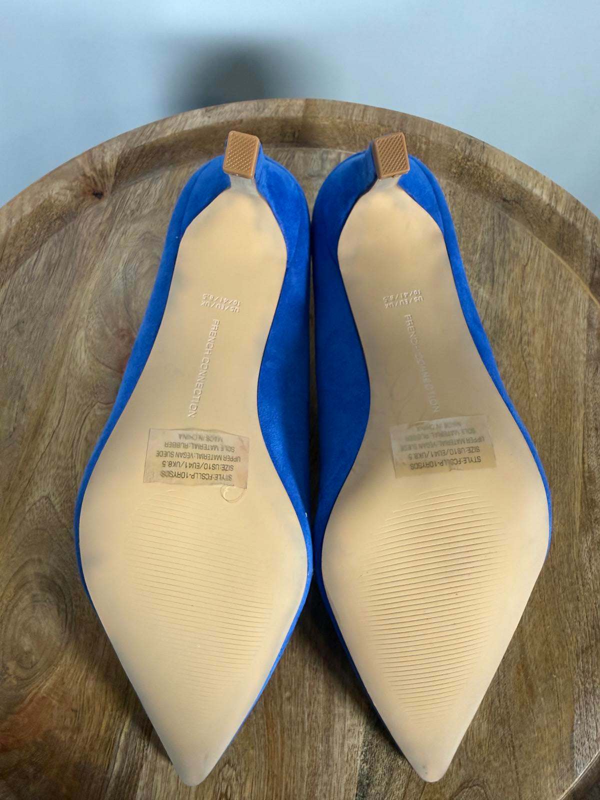 French Connection Royal Blue Suede Pointed Toe Heels Pumps Women’s US 10 NWB