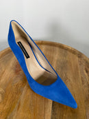 French Connection Royal Blue Suede Pointed Toe Heels Pumps Women’s US 10 NWB