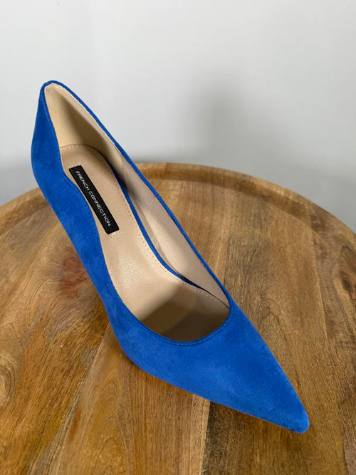 French Connection Royal Blue Suede Pointed Toe Heels Pumps Women’s US 10 NWB