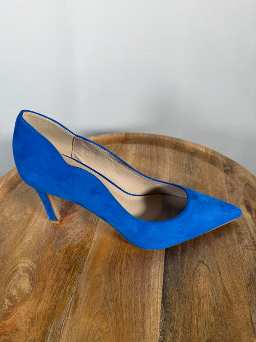 French Connection Royal Blue Suede Pointed Toe Heels Pumps Women’s US 10 NWB