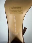 French Connection Brown Suede Ankle Strap Block Heel Sandals US 9 / EU 40 NWB
