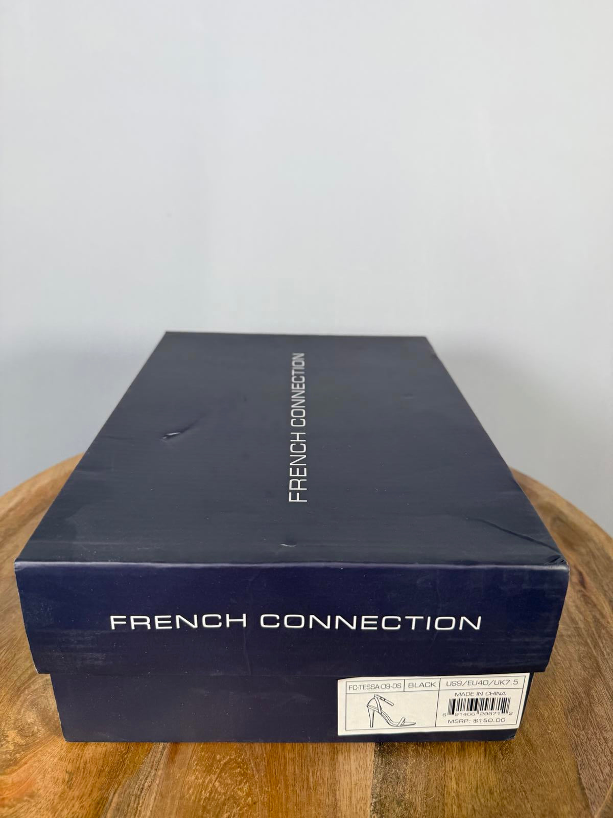 French Connection Tessa Black Strappy Heels Ankle Strap Sandals US 9 / EU 40 NWB