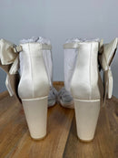 Oleg Cassini Melania Bow Rhinestone Heel Ivory Women's US Size 7.5 NWB