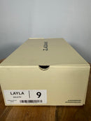 J.Adams Layla Gold PU Rhinestone Strap Heels Women's Size US 9 NWB