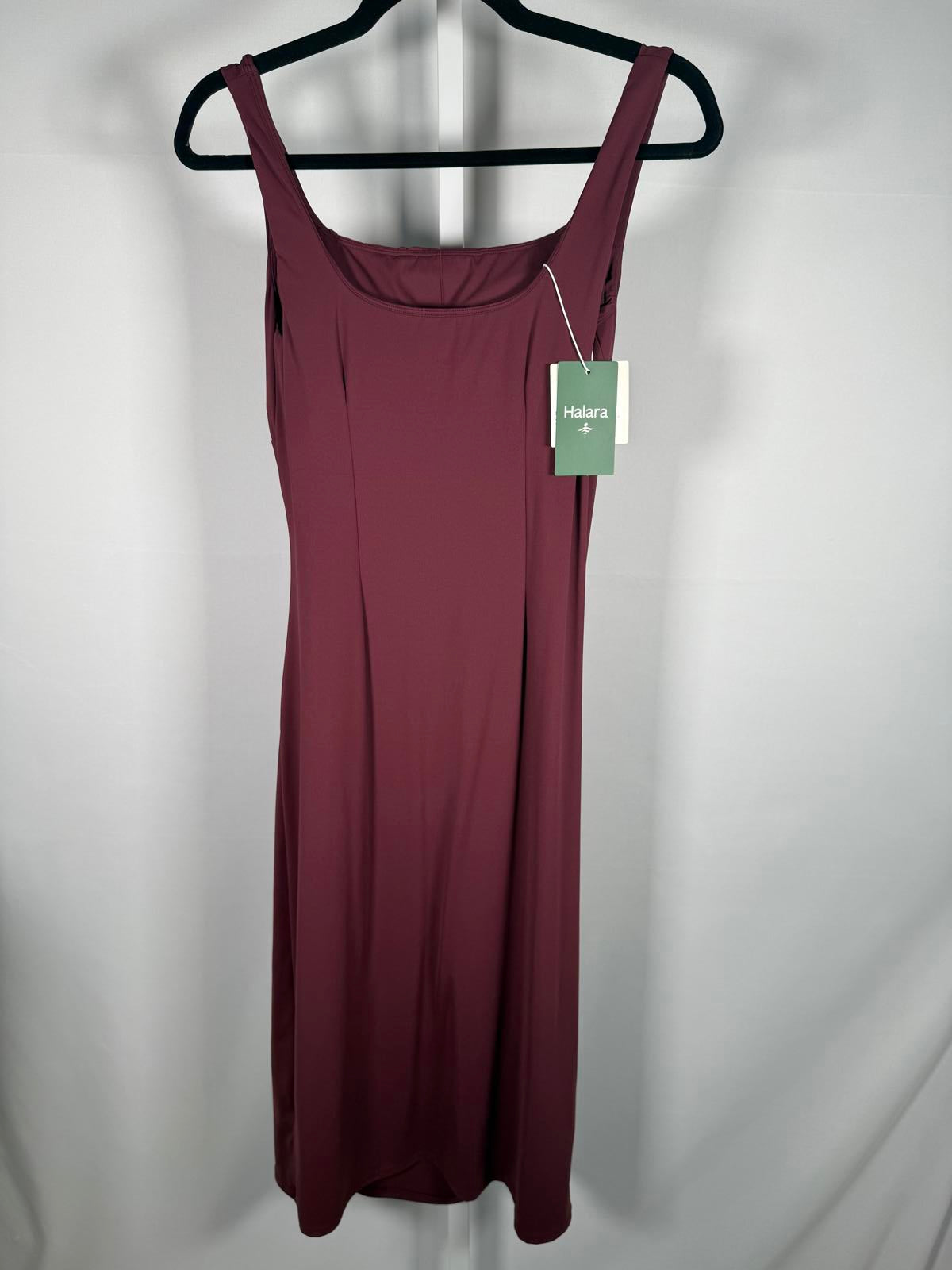 Halara Softlyzero Backless Corset Ruched Bodycon Midi Cool Touch Dress M NWT