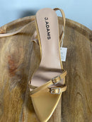 J.Adams Layla Gold PU Rhinestone Strap Heels Women's Size US 9 NWB