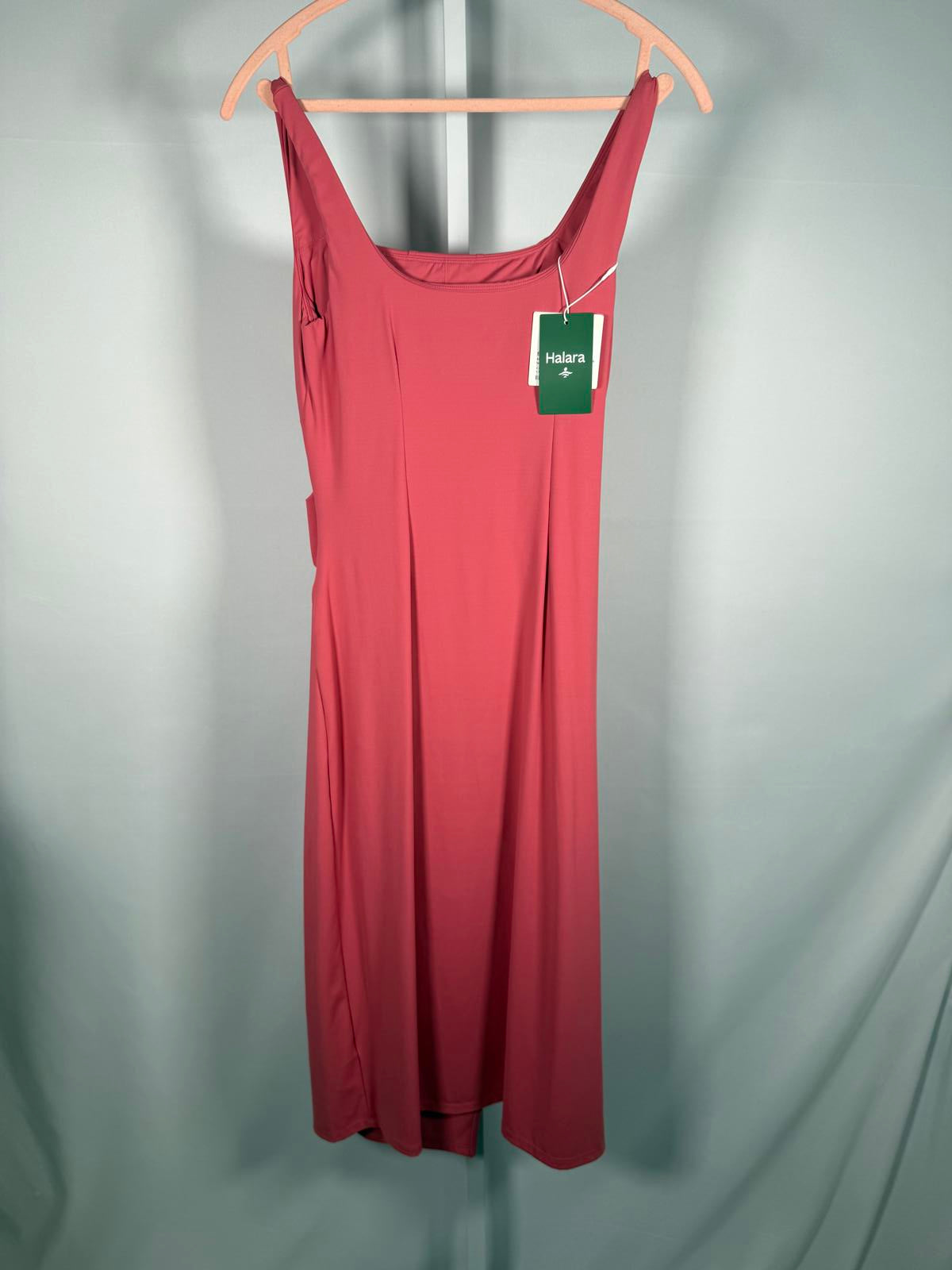 Halara Softlyzero Backless Corset Ruched Bodycon Midi Cool Touch Dress Size M