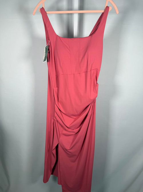 Halara Softlyzero Backless Corset Ruched Bodycon Midi Cool Touch Dress Size M