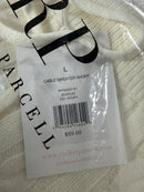NWT Rachel Parcell White Cable Knit Sweater Shorts Drawstring Waist Size Large