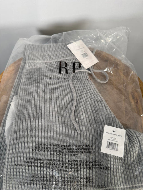 NWT Rachel Parcell Pull On Sweater Shorts Harbor Mist Gray Drawstring Size XS