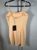 NWT Avec Les Filles Pale Yellow Sleeveless Mini Dress Size 10