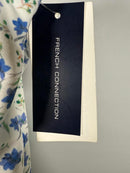 NWT French Connection White Blue Floral Midi Dress Strappy Size 8 $148 MSRP