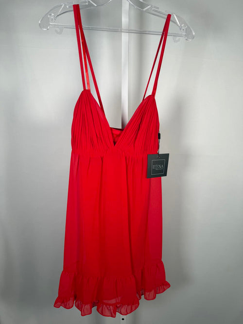 Ieena for Mac Duggal 70194 Red Mini Dress Size US 4 NWT
