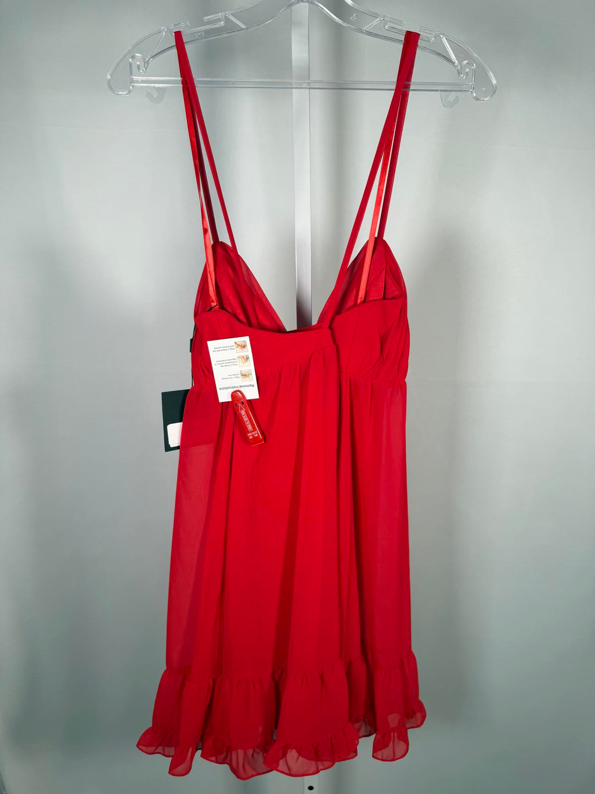 Ieena for Mac Duggal 70194 Red Mini Dress Size US 4 NWT