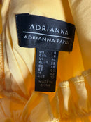 NWT Adrianna Papell Yellow Ruffle Maxi Dress Smocked Waist Size 6 $149 MSRP