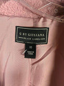 G by Giuliana Black Label Teddy Coat Lilac Pink Double Breasted Size XS NWT
