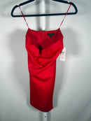 NWT GUESS Red Strapless Crepe Cocktail Party Dress Size 8