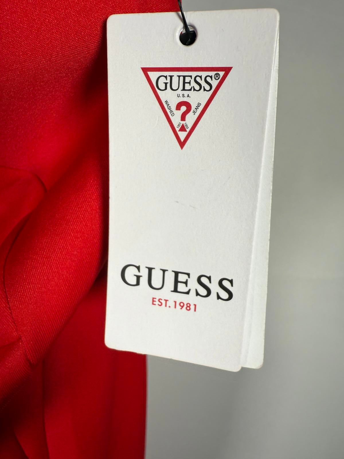NWT GUESS Red Strapless Crepe Cocktail Party Dress Size 8