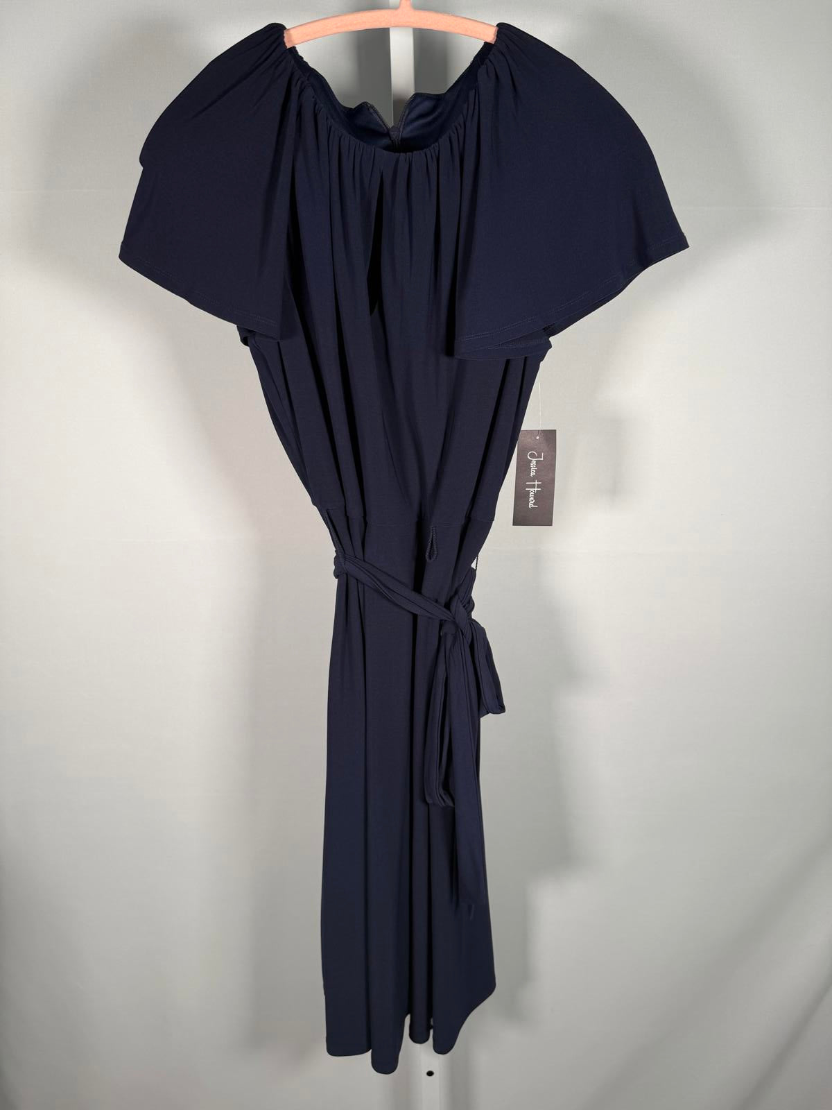NWT Jessica Howard Navy Blue Midi Dress Petite Size 10P