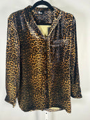 The Kooples Leopard Print Button-Up Shirt Size US M / FR 2 MSRP $315 NWT
