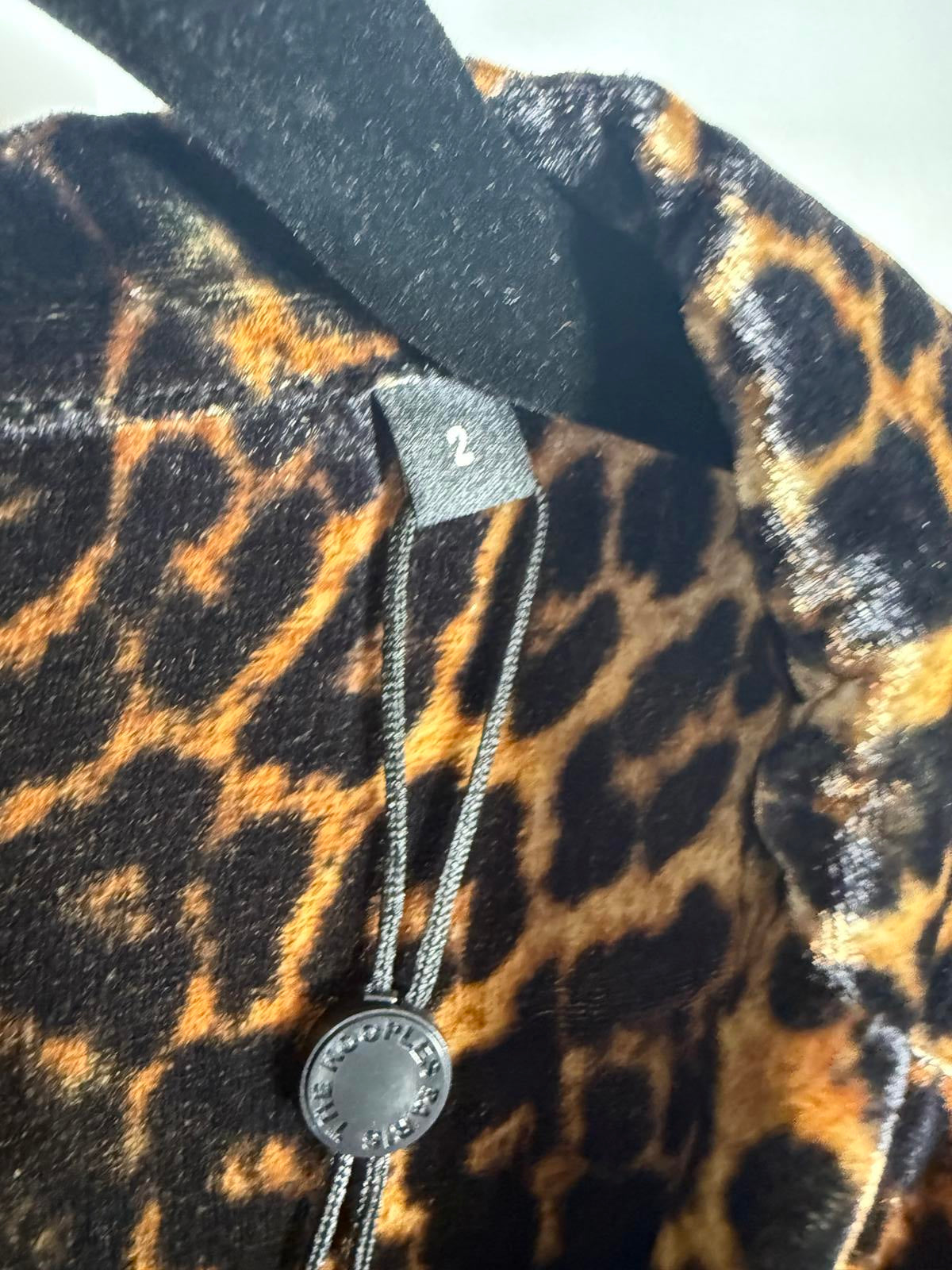 The Kooples Leopard Print Button-Up Shirt Size US M / FR 2 MSRP $315 NWT