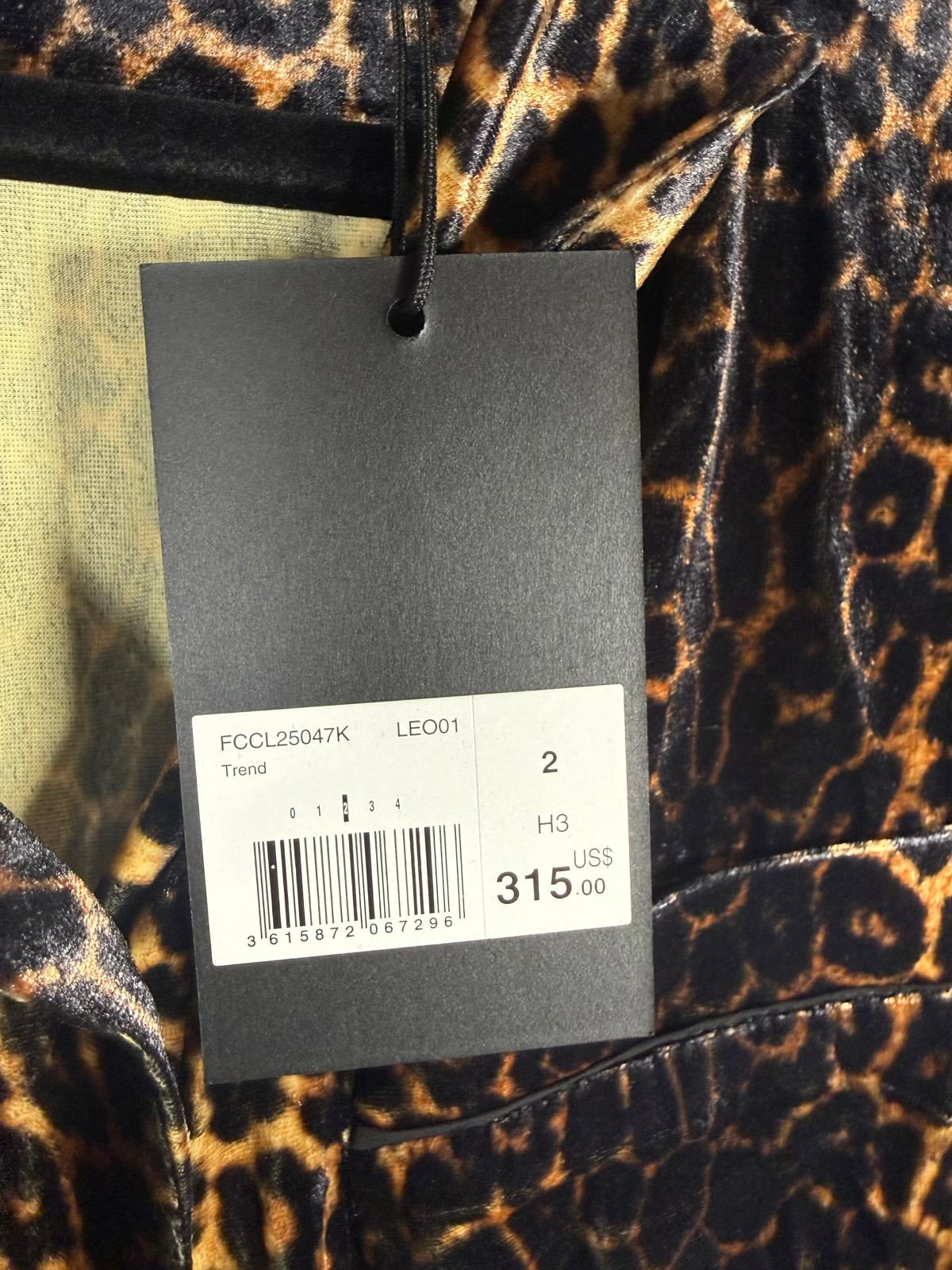 The Kooples Leopard Print Button-Up Shirt Size US M / FR 2 MSRP $315 NWT