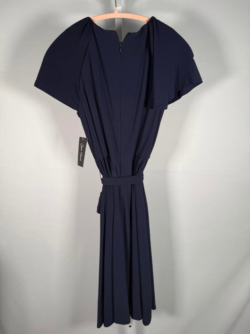 NWT Jessica Howard Navy Blue Midi Dress Petite Size 10P